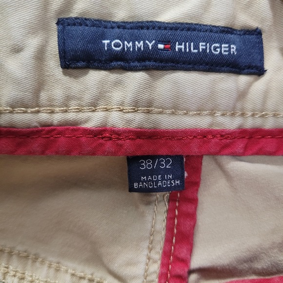Tommy Hilfiger Men Khaki Chino Pants Straight Fit Size 38x32 - Picture 4 of 10